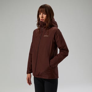 Isolierte wasserdichte Deluge Pro 3.0 Damen-Jacke - Braun