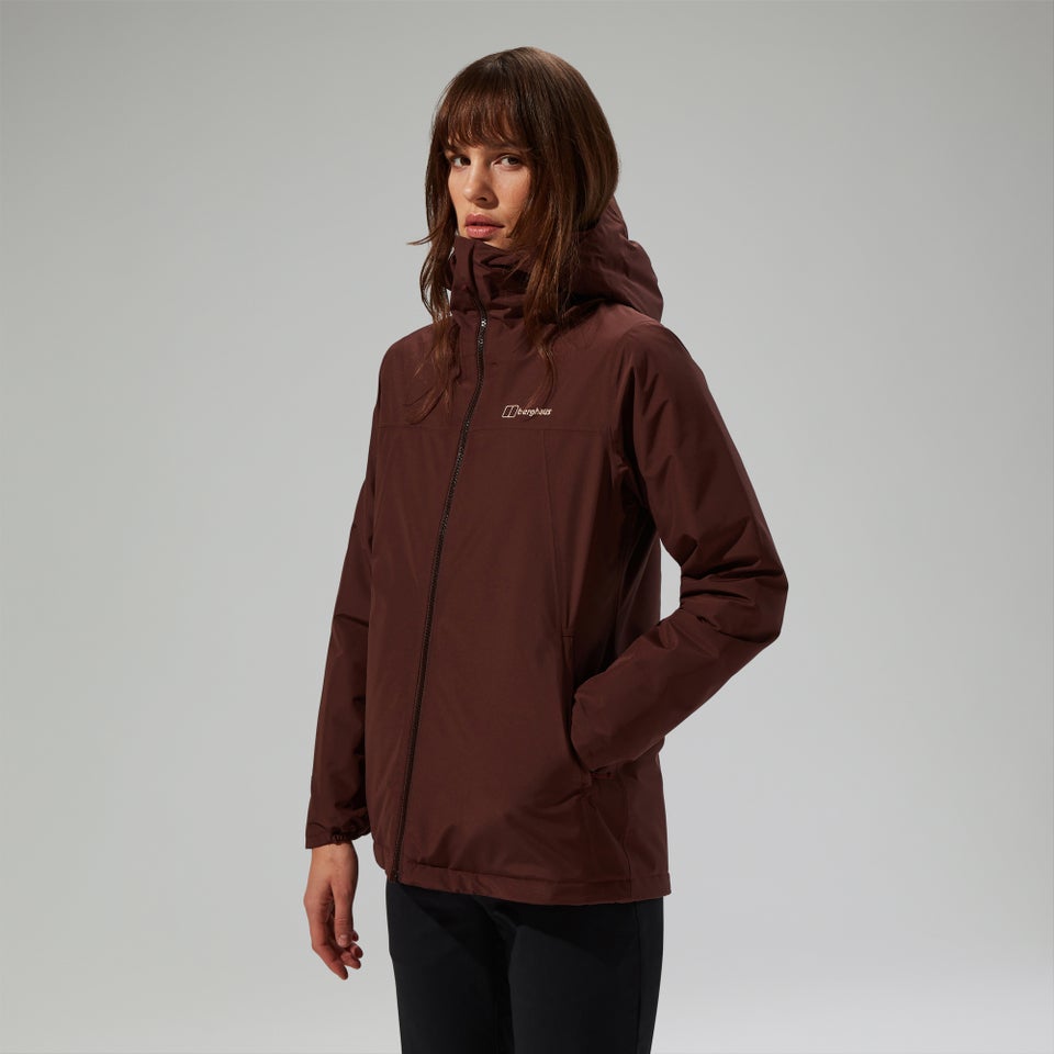 Isolierte wasserdichte Deluge Pro 3.0 Damen-Jacke - Braun
