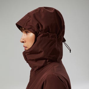 Isolierte wasserdichte Deluge Pro 3.0 Damen-Jacke - Braun