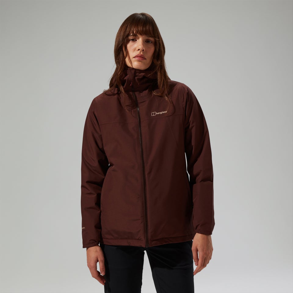 Isolierte wasserdichte Deluge Pro 3.0 Damen-Jacke - Braun