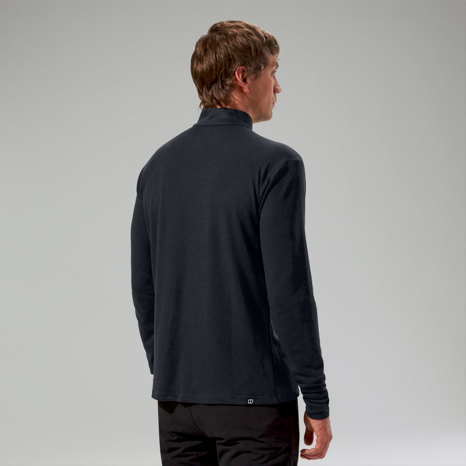Halb-Zip Ivyhill Herren-Top - Schwarz