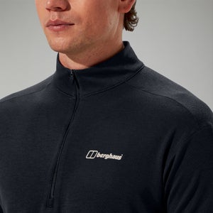 Halb-Zip Ivyhill Herren-Top - Schwarz