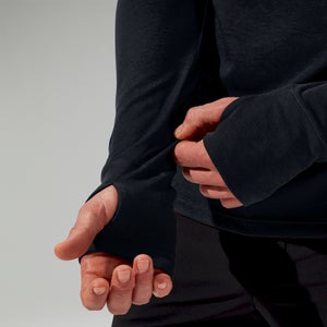 Halb-Zip Ivyhill Herren-Top - Schwarz