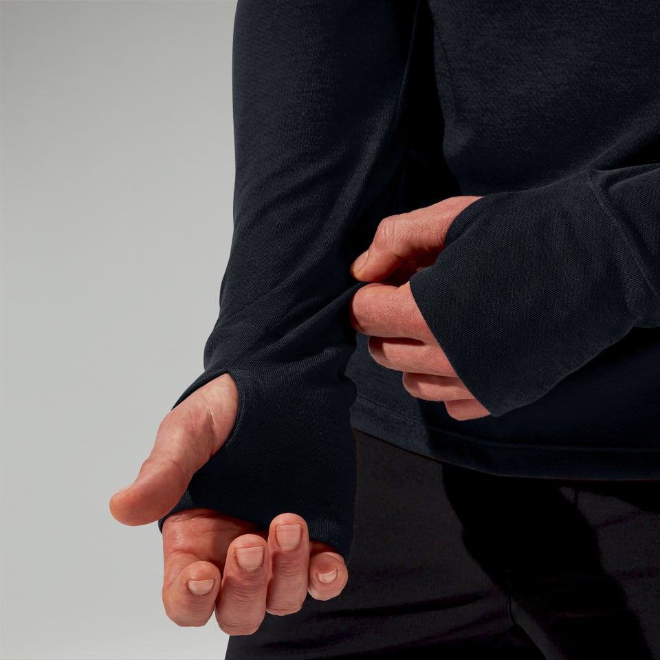 Halb-Zip Ivyhill Herren-Top - Schwarz