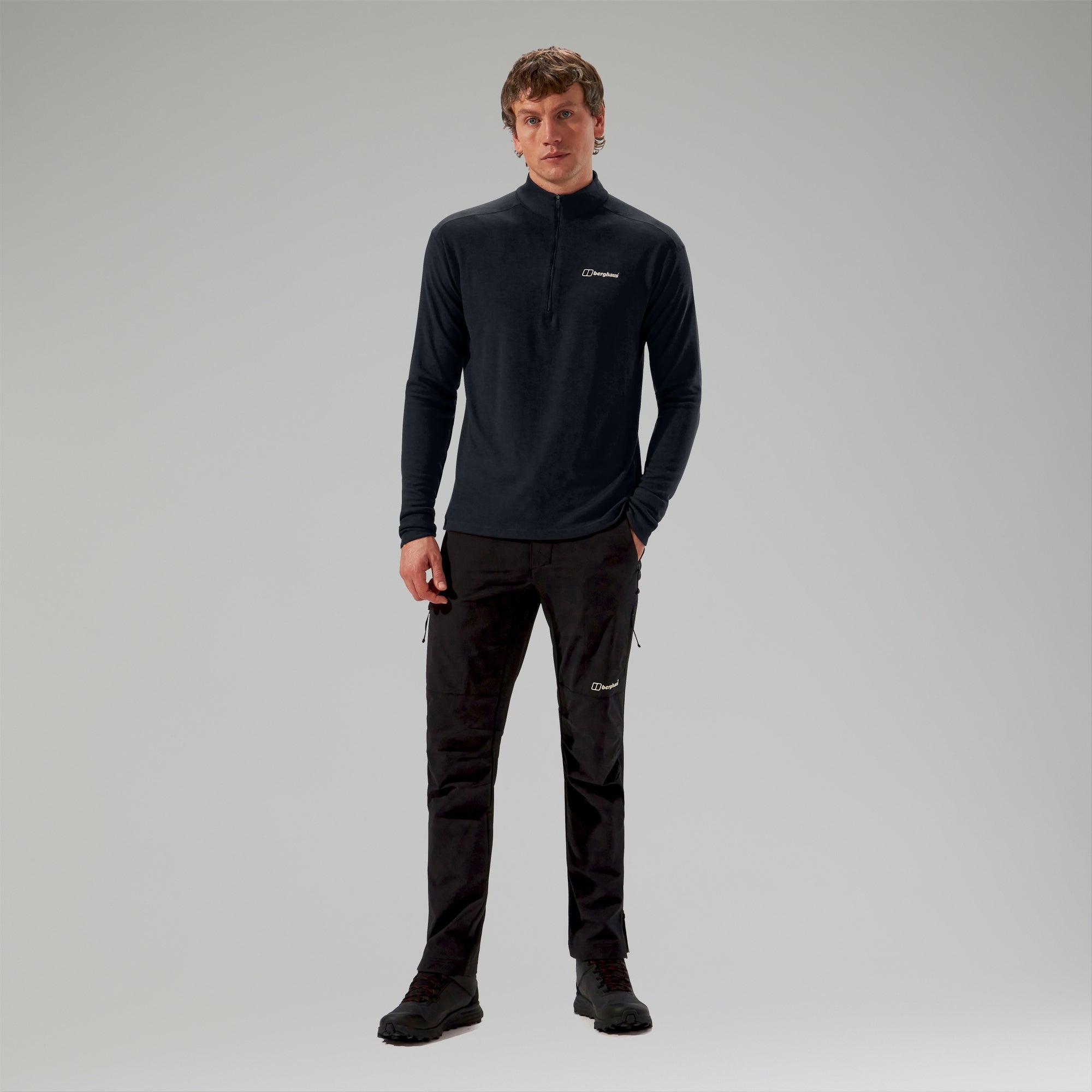メンズウェア CLUBHAUS Diana Highneck SweatShirt Men's Ivyhill Half Zip Top - Black | Berghaus