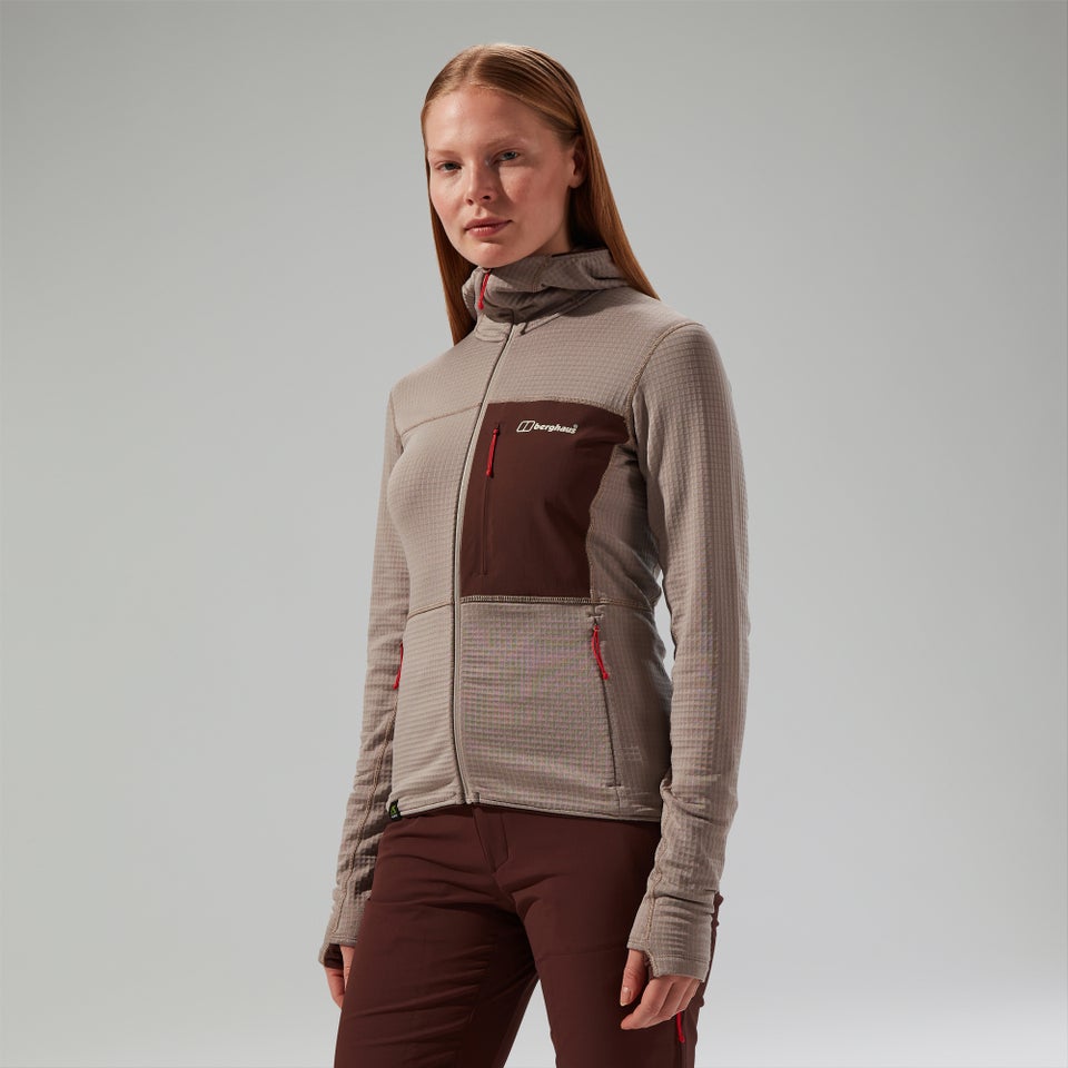 Women's Ridge-Hiker Hooded Jacket - Grey/Brown