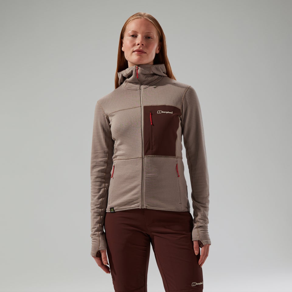 Women's Ridge-Hiker Hooded Jacket - Grey/Brown