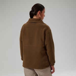 Unisex Rhynie Aztec Half Zip Fleece - Brown/Black