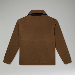 Unisex Rhynie Aztec Half Zip Fleece - Brown/Black