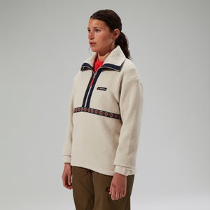 Halb-Zip-Fleece Rhynie Aztec Unisex-Jacke - Grau/Blau