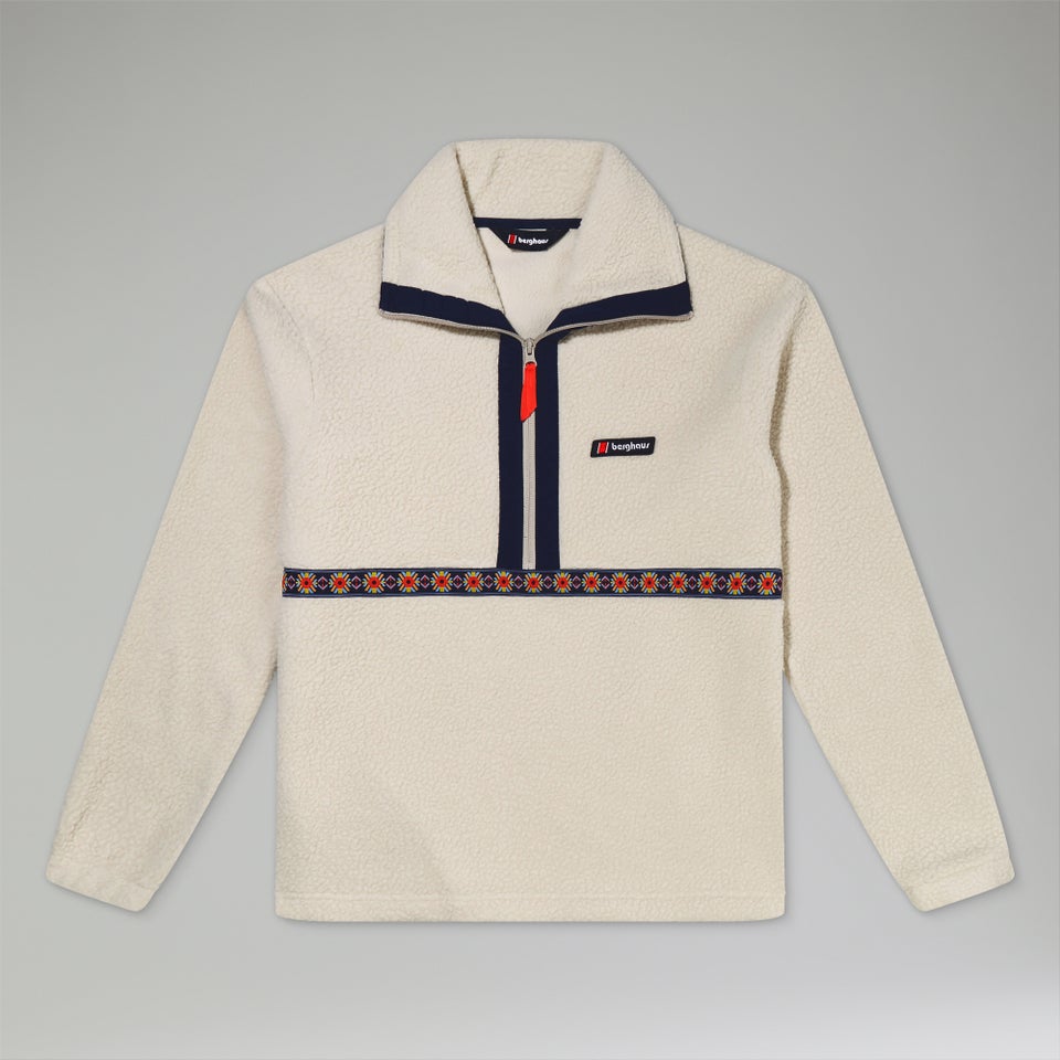 Halb-Zip-Fleece Rhynie Aztec Unisex-Jacke - Grau/Blau