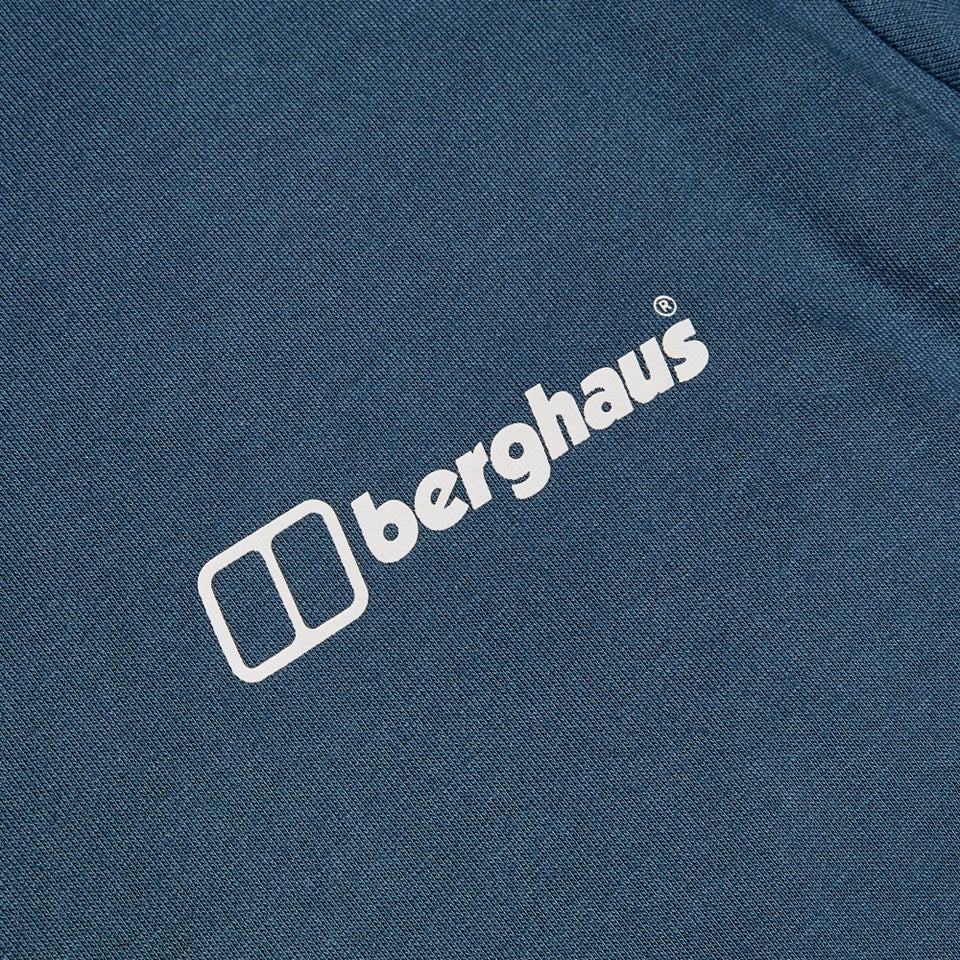 Men's Cheviot Box Logo Short Sleeve T-Shirt - Blue