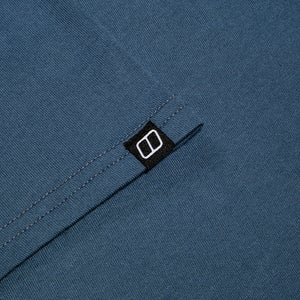 Men's Cheviot Box Logo Short Sleeve T-Shirt - Blue