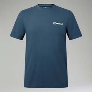 Men's Cheviot Box Logo Short Sleeve T-Shirt - Blue