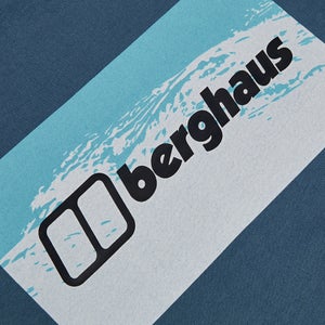 Men's Cheviot Box Logo Short Sleeve T-Shirt - Blue