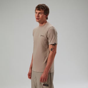 Men's Cheviot Box Logo Short Sleeve T-Shirt - Grey