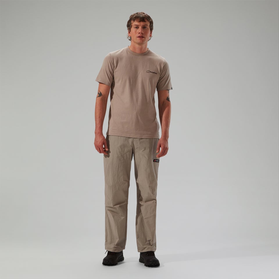 Men's Cheviot Box Logo Short Sleeve T-Shirt - Grey