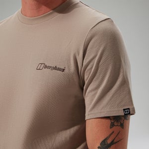 Men's Cheviot Box Logo Short Sleeve T-Shirt - Grey