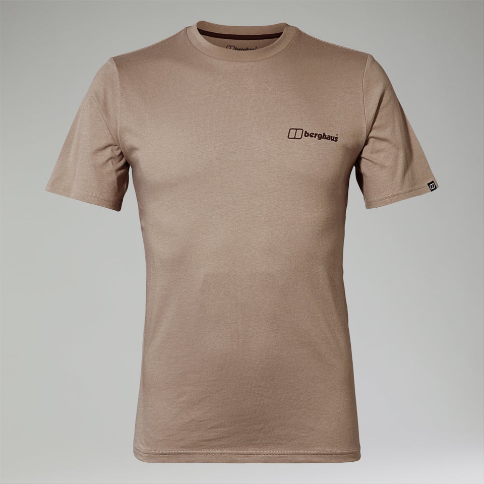 Men's Cheviot Box Logo Short Sleeve T-Shirt - Grey