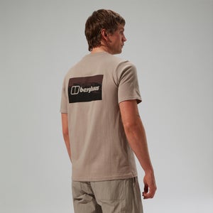 Men's Cheviot Box Logo Short Sleeve T-Shirt - Grey