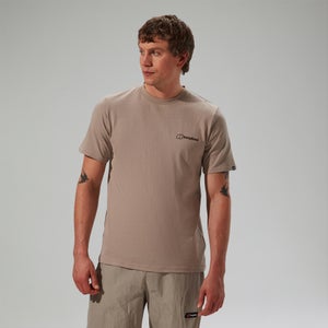 Men's Cheviot Box Logo Short Sleeve T-Shirt - Grey