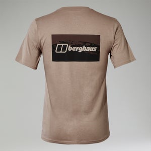Men's Cheviot Box Logo Short Sleeve T-Shirt - Grey