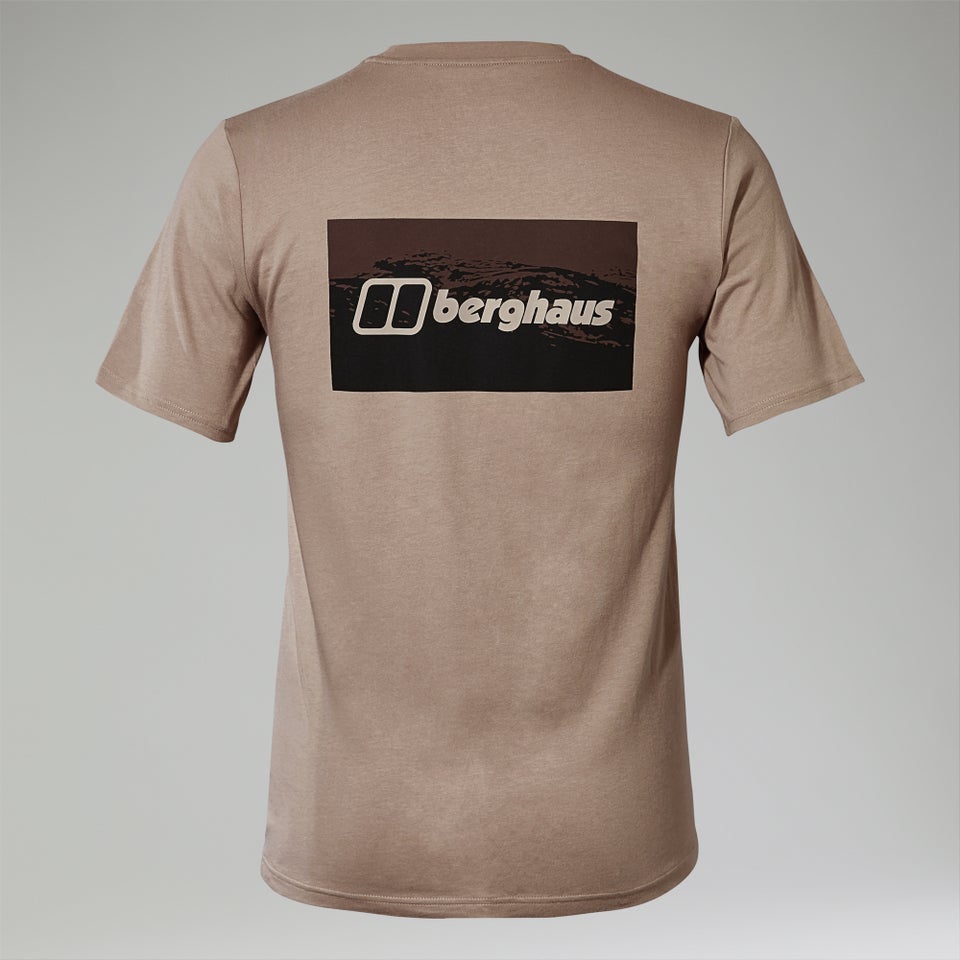Men's Cheviot Box Logo Short Sleeve T-Shirt - Grey