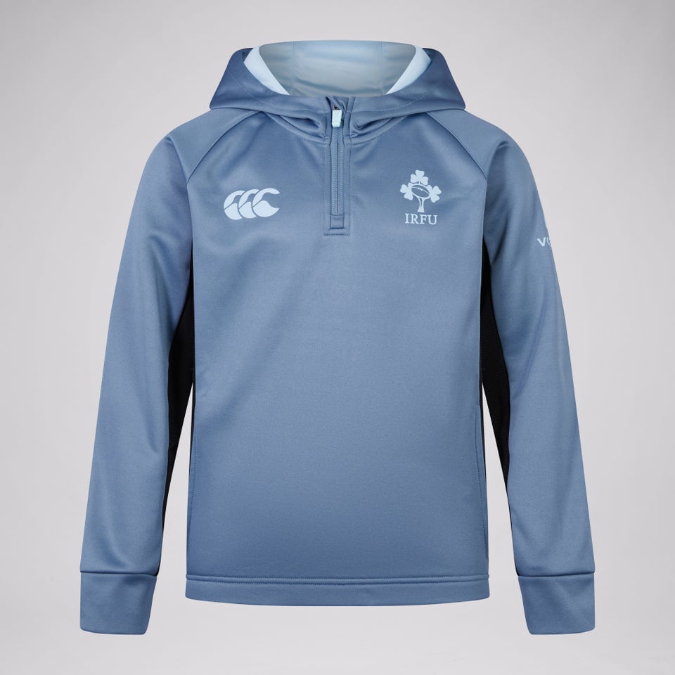 Junior Unisex Ireland Overhead Zip Training Hoody Blue