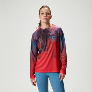Women's Ltd Tropical L/S Tee - Pomegranate - XL