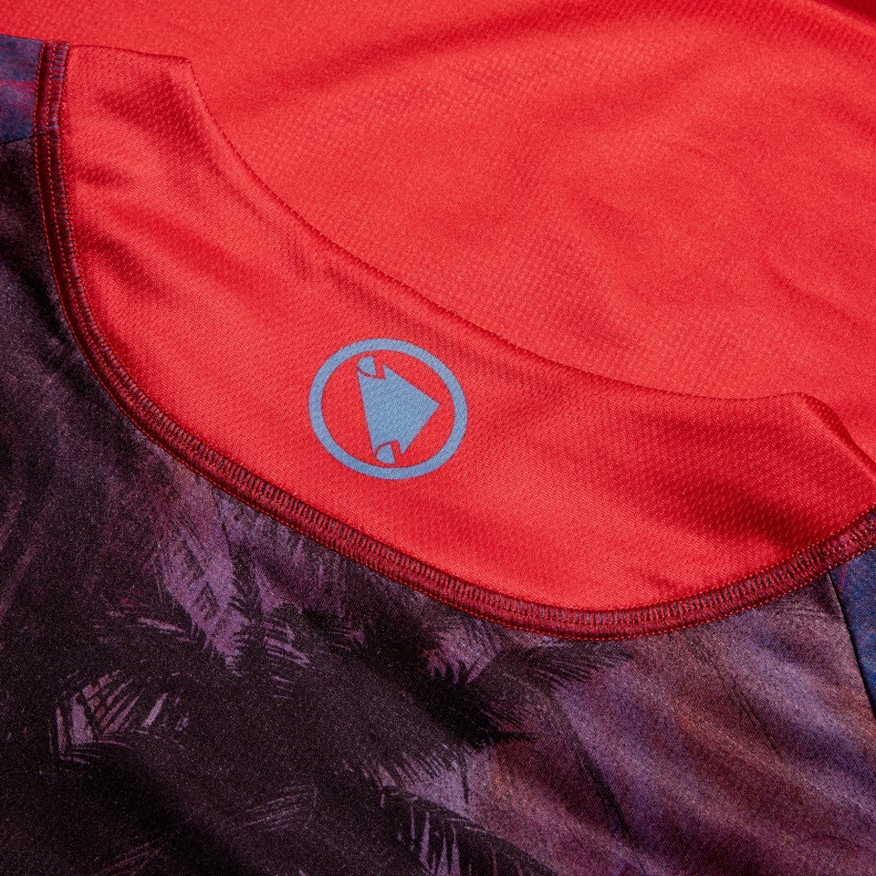 Women's Ltd Tropical L/S Tee - Pomegranate