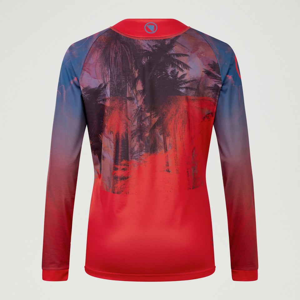 Women's Ltd Tropical L/S Tee - Pomegranate
