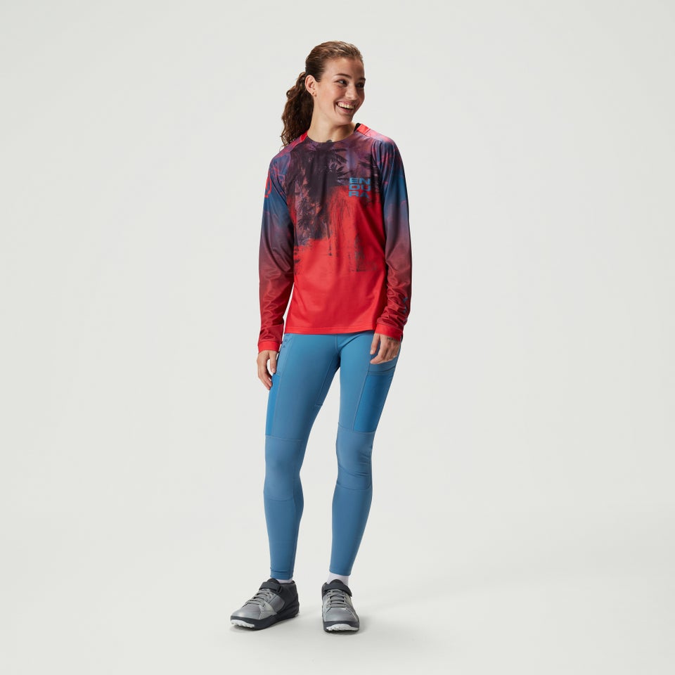 Women's Ltd Tropical L/S Tee - Pomegranate