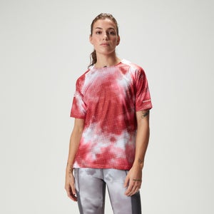 Women's Ltd Pixel Cloud S/S Tee - Pomegranate