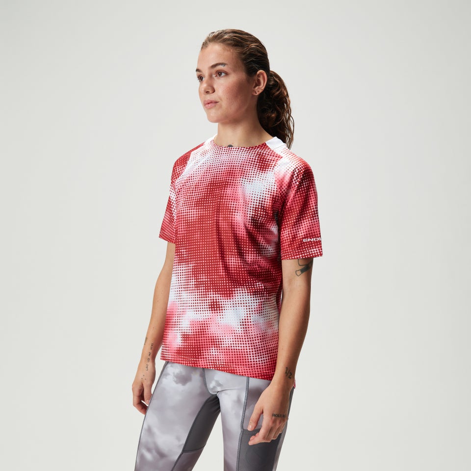 Damen Pixel Cloud T-Shirt LTD - Granatapfel