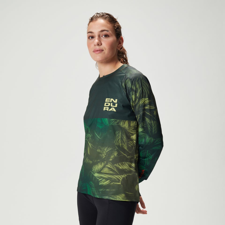 Women's Ltd Tropical L/S Tee - Ghillie Green
