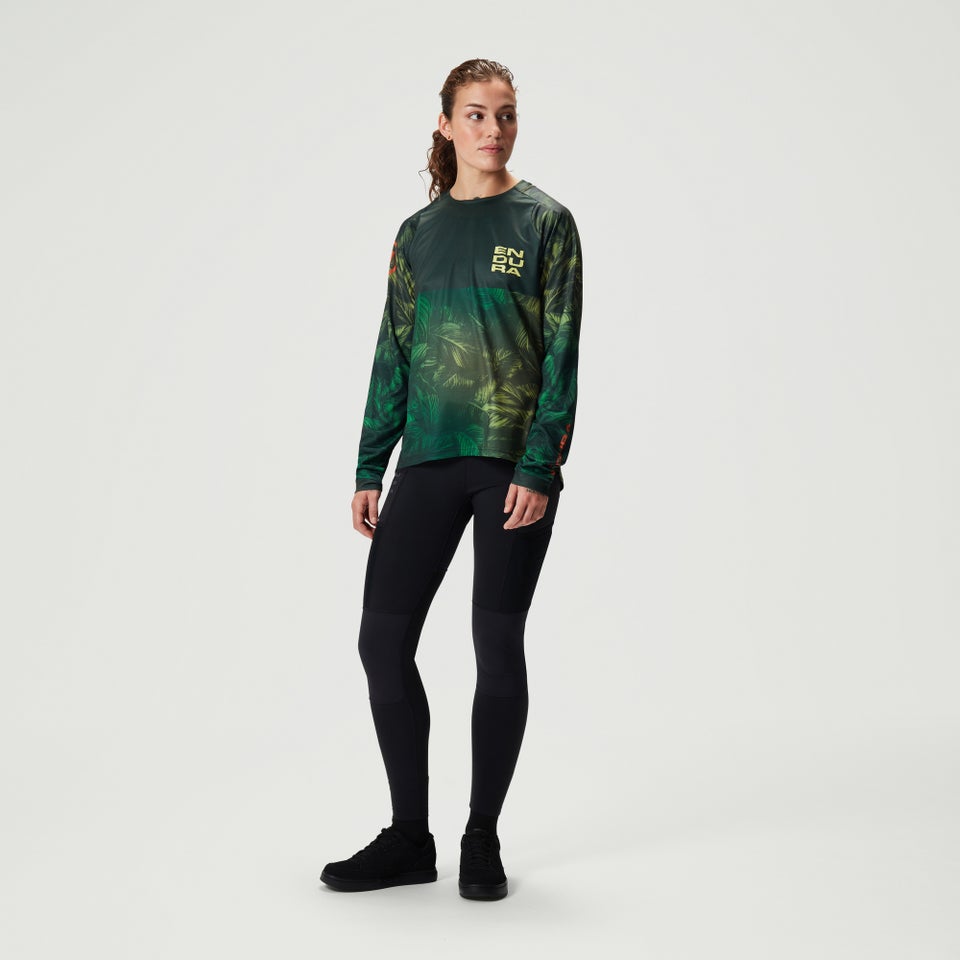 Women's Ltd Tropical L/S Tee - Ghillie Green