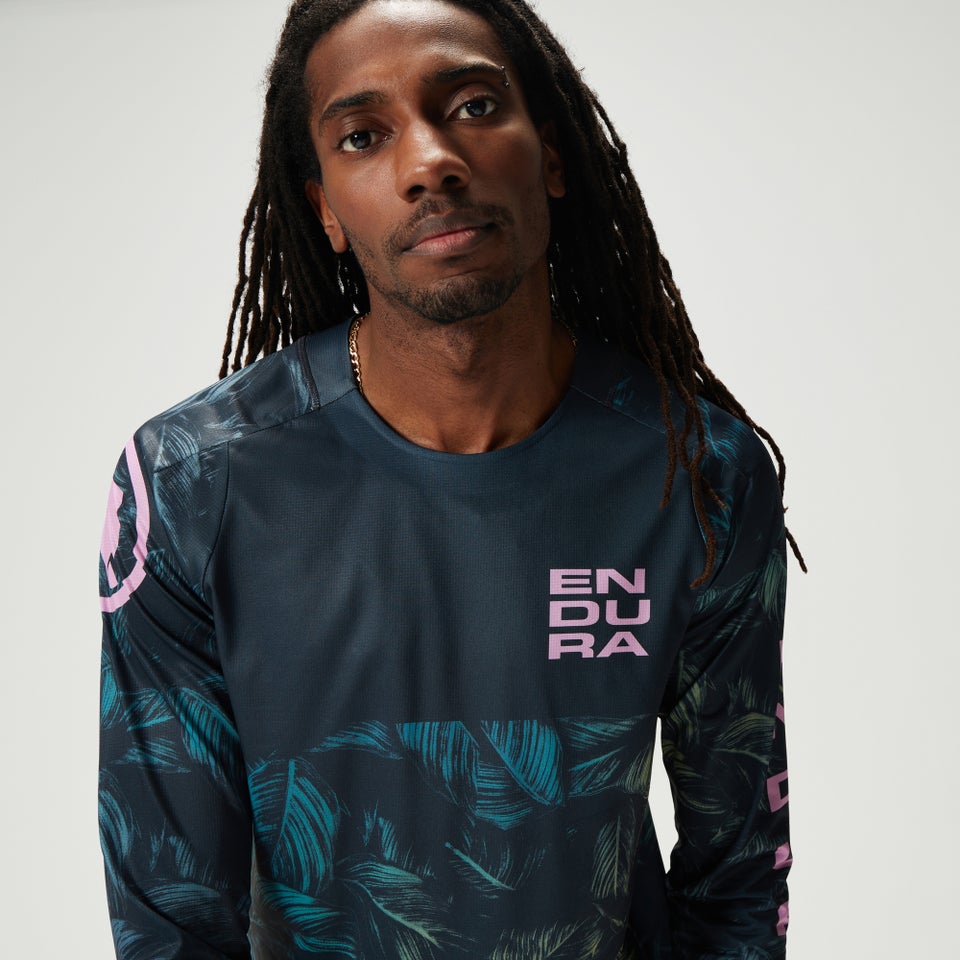 Men's Ltd Tropical L/S Tee - Gray