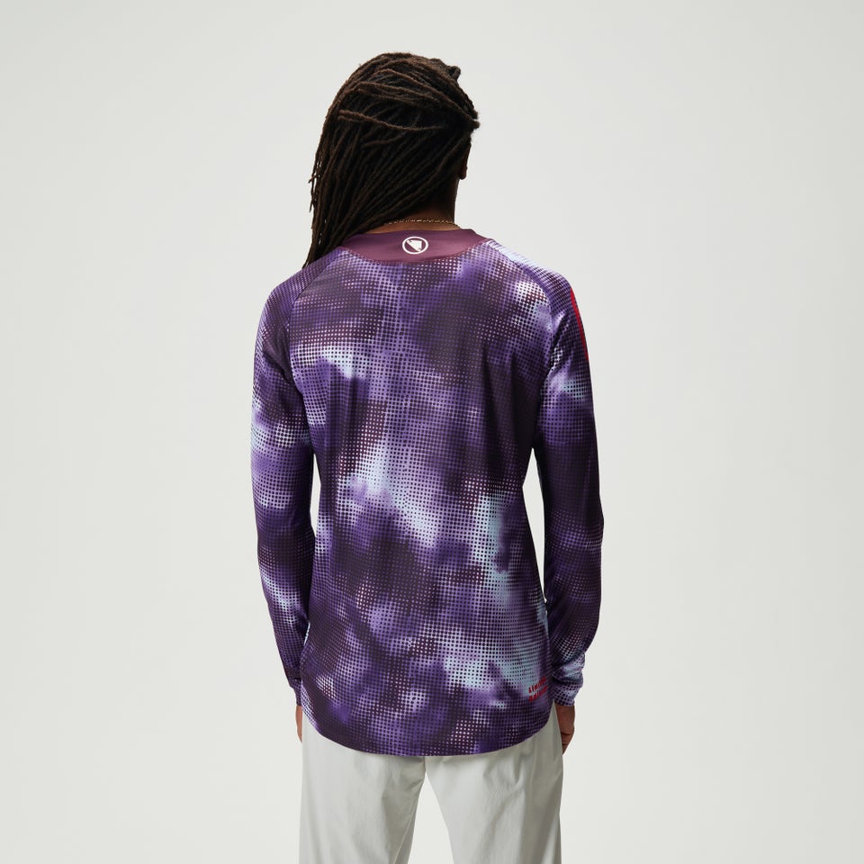 Men's Ltd Pixel Cloud L/S Tee - Thistle