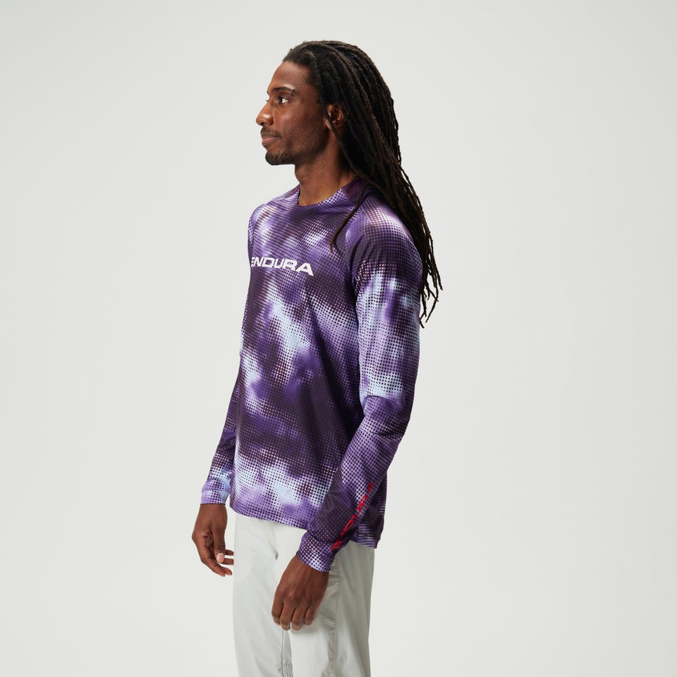Men's Ltd Pixel Cloud L/S Tee - Thistle