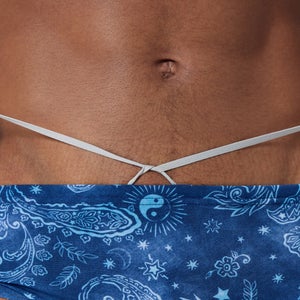 Men's Printed One Brief Blue