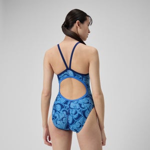 Women's Print Propel Back One Piece Blue