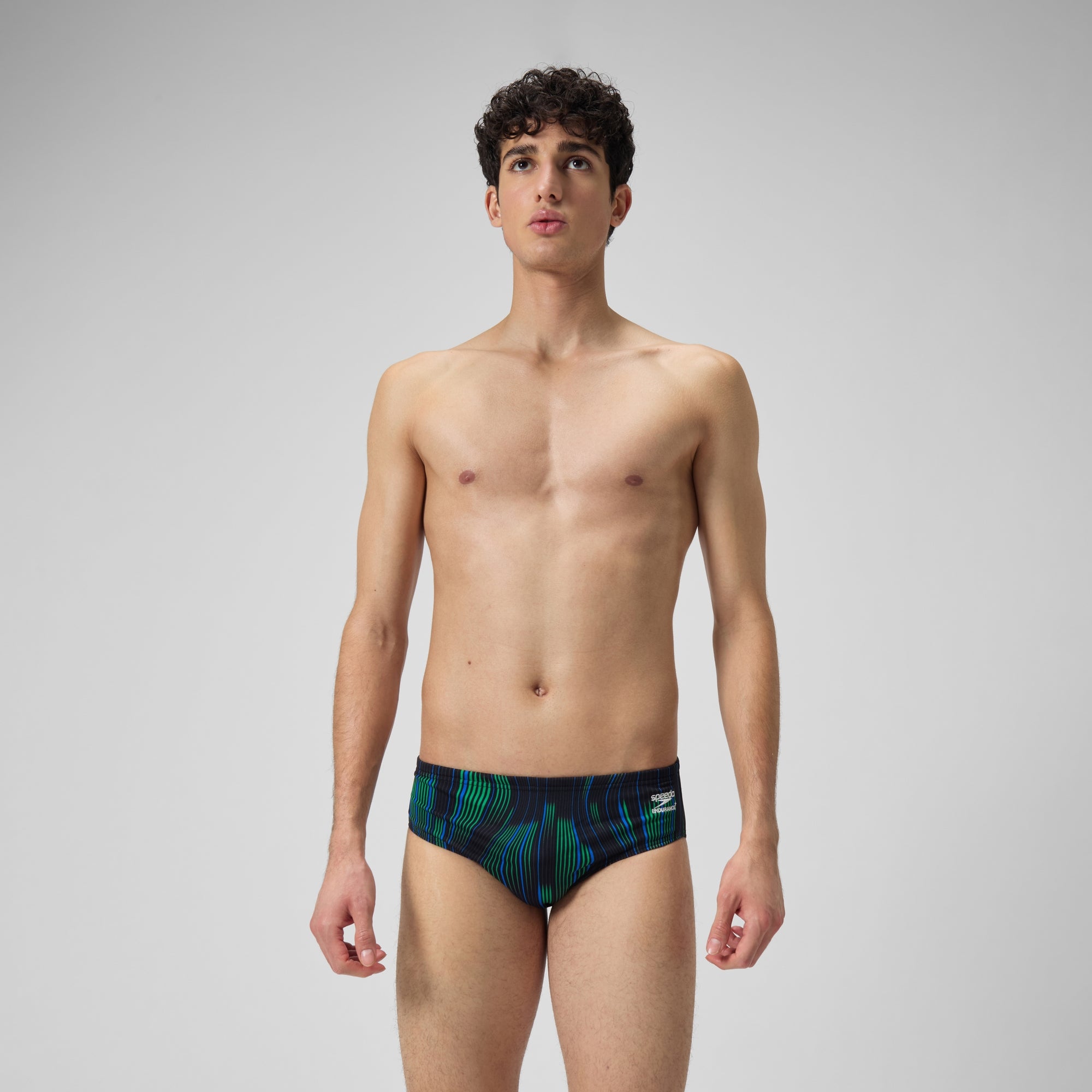 Men's Space Train Brief Green/Navy | Speedo USA