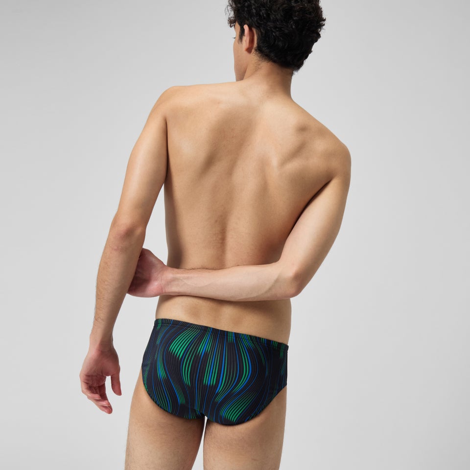 Men's Space Train Brief Green/Navy