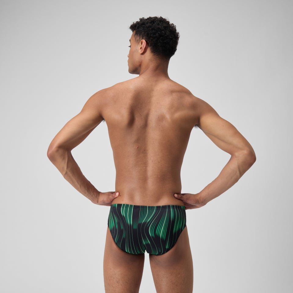 Men's Space Train Brief Green/Black