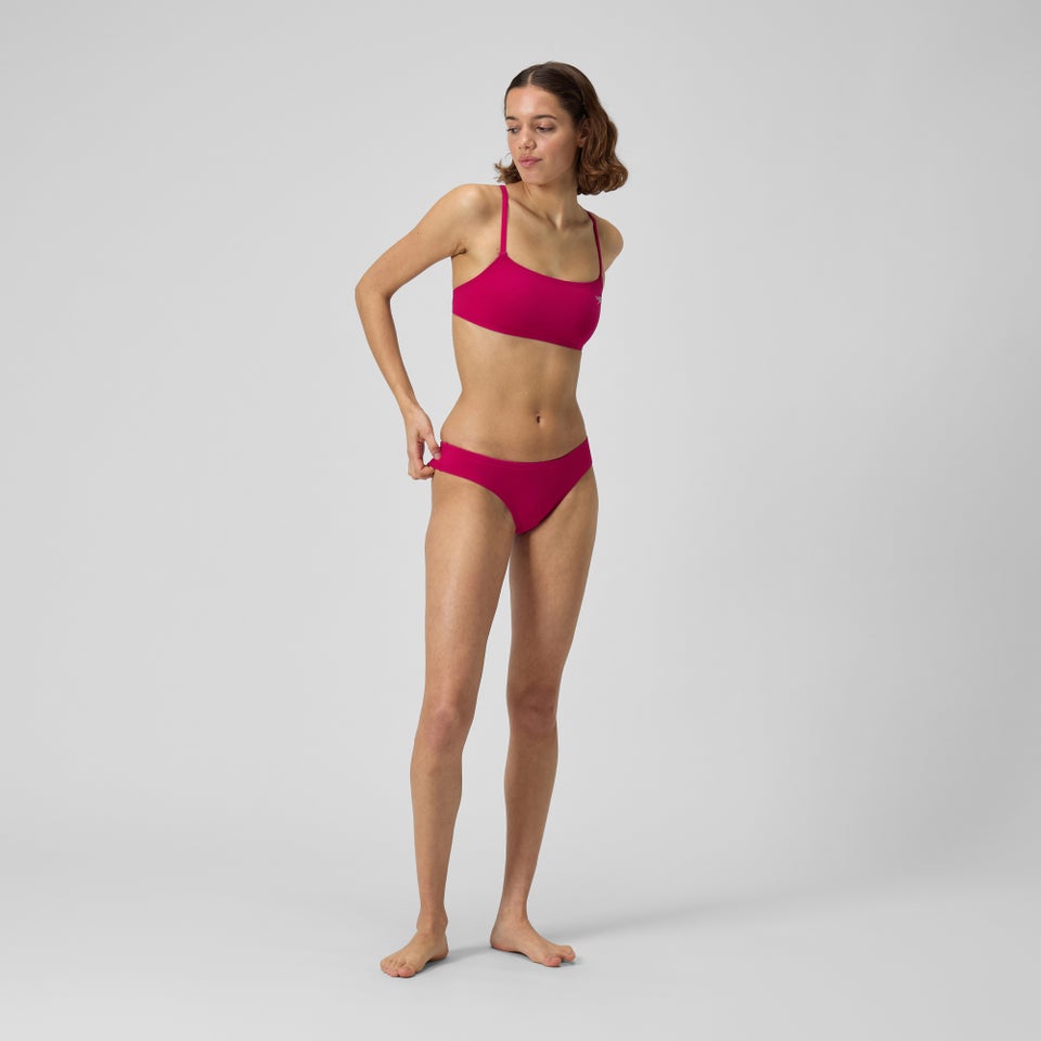 Short taille basse couleur unie pour femmes, rose