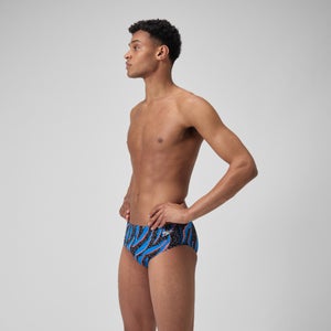 Men's Printed One Brief Blue/Black