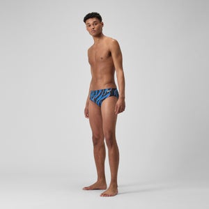 Men's Printed One Brief Blue/Black