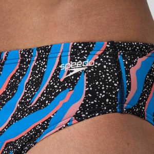 Men's Printed One Brief Blue/Black