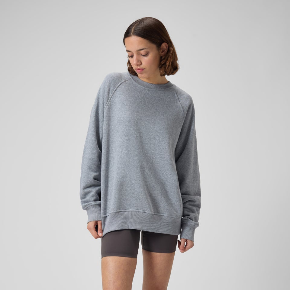 Unisex Fleece Crewneck Pullover Gray