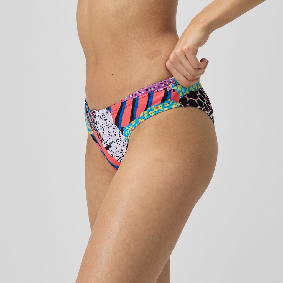 Women's Printed Hipster Bikini Bottom Red/Navy